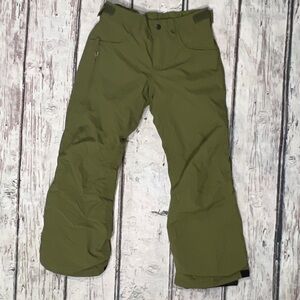 Burton Snowboard Ski Pants Youth Olive Green Dry Ride Kids